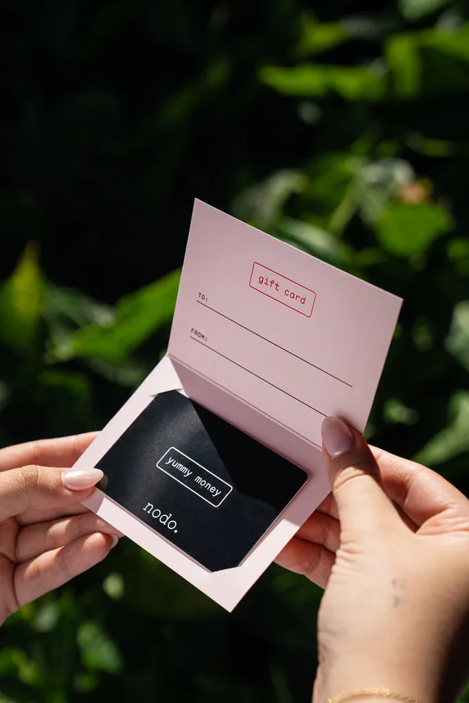Nodo gift cards with Wrapped