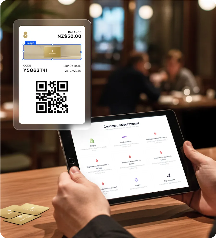 Set up Wrapped gift cards