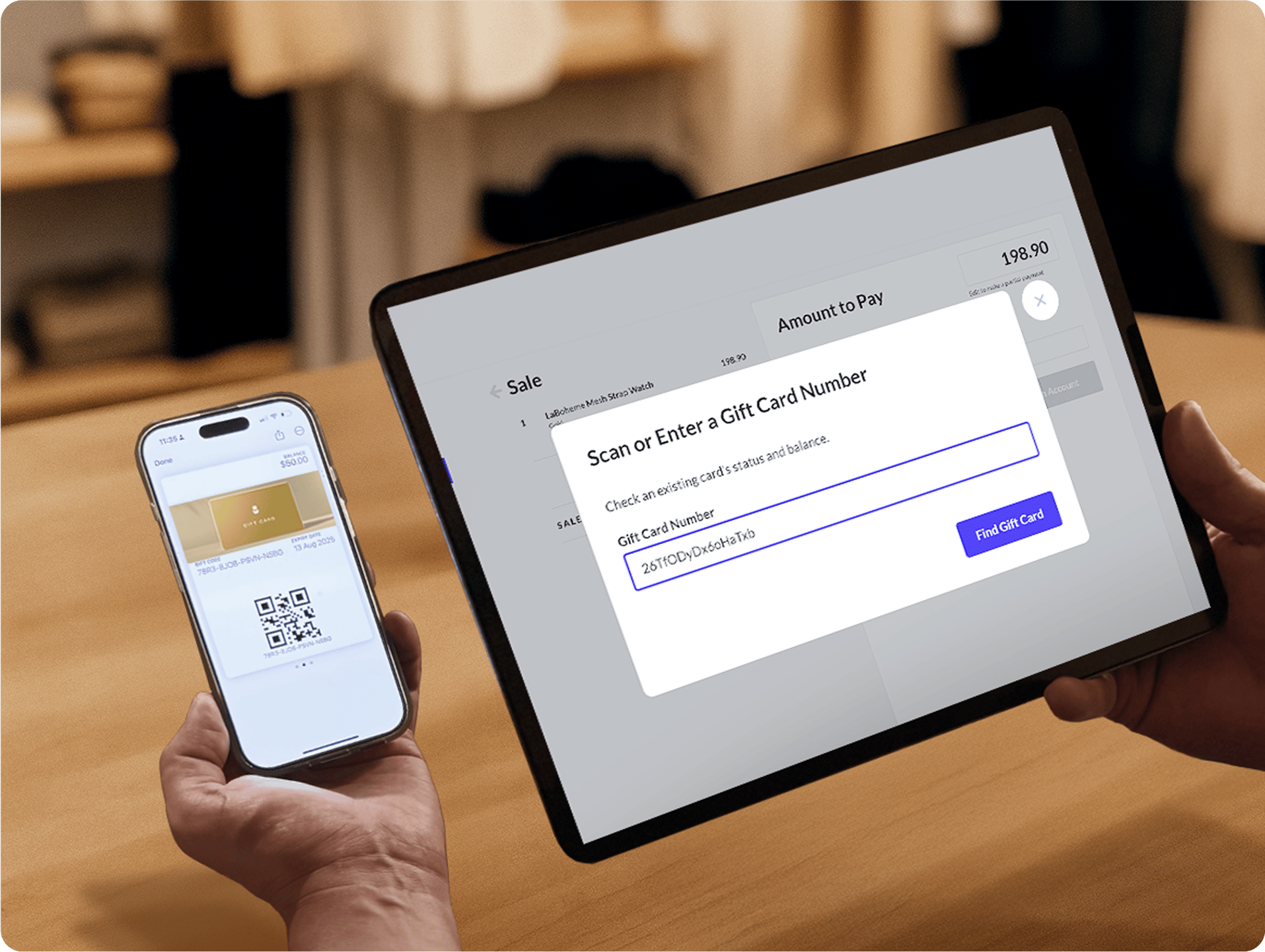 Redeem gift cards in Lightspeed retail