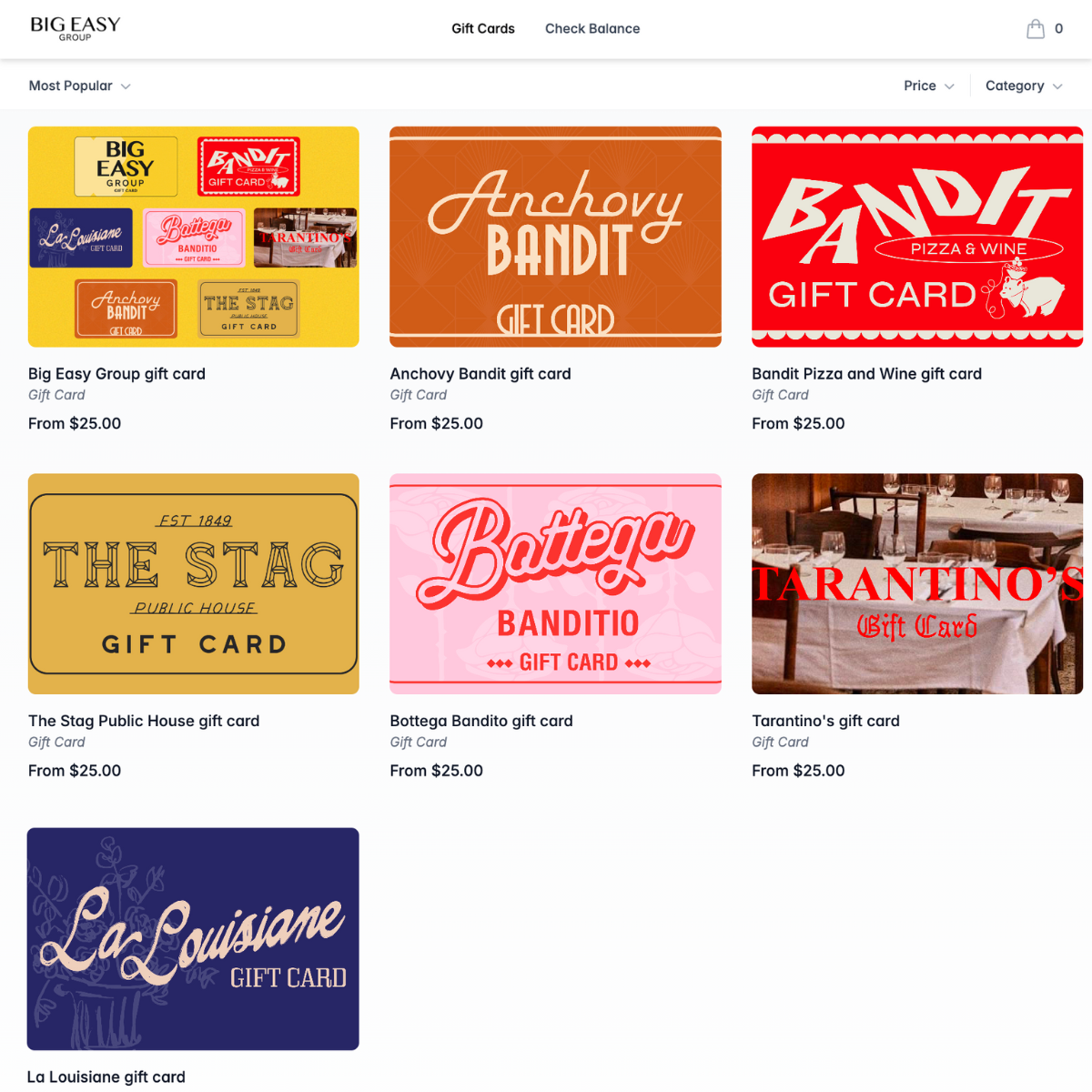Big Easy  gift cards on Wrapped-1