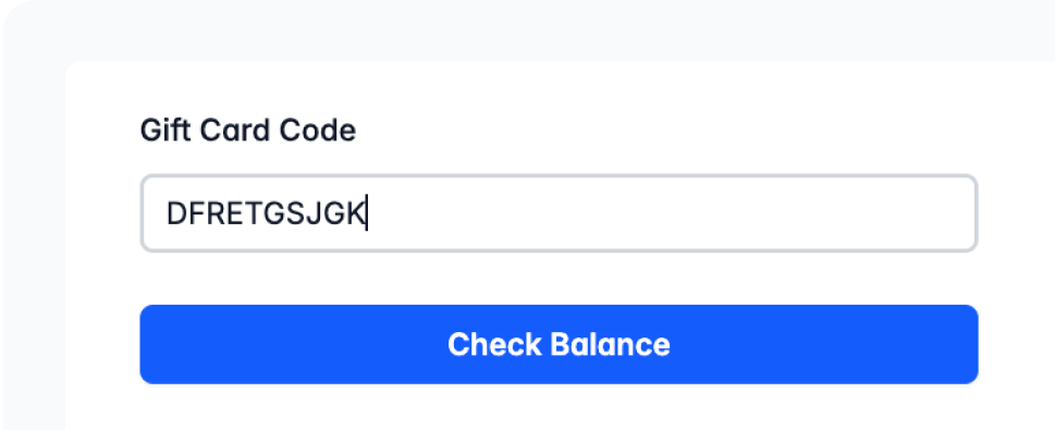 Self-serve balance checker