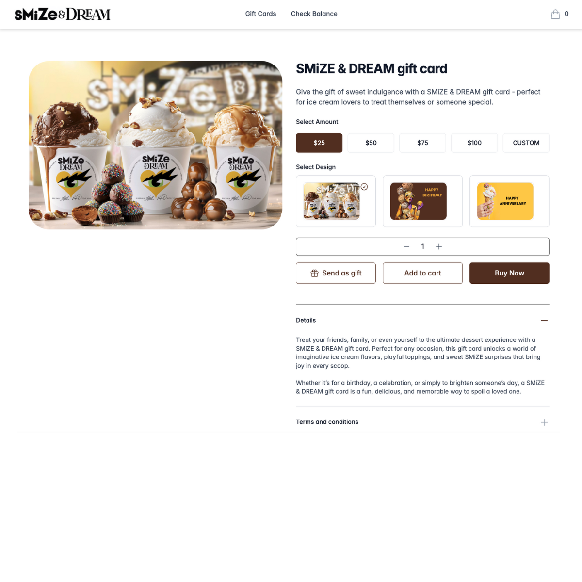 Smize & dream gift cards on Wrapped (1)