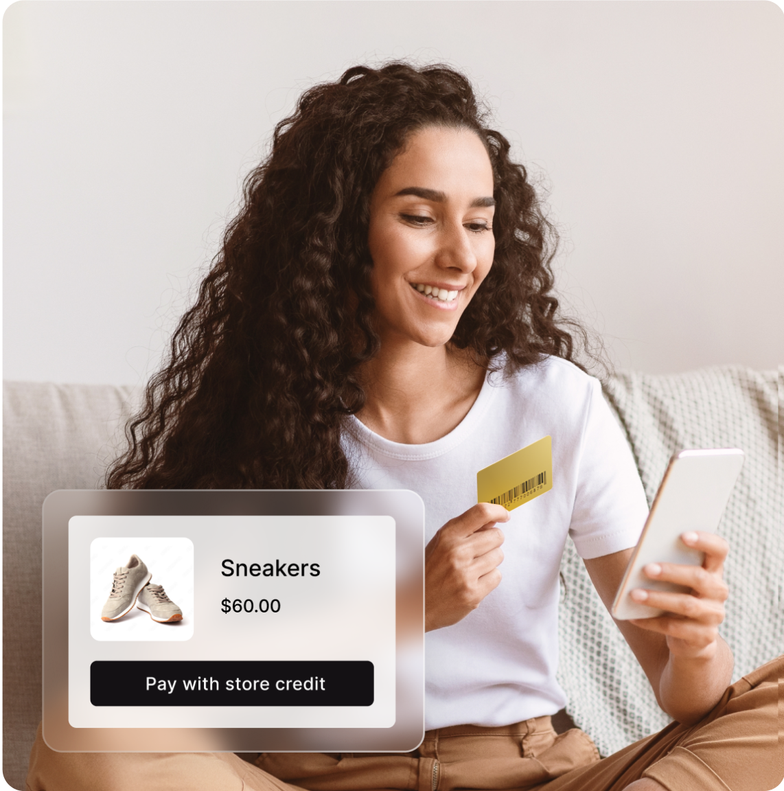 store credit gift card being used online for payment