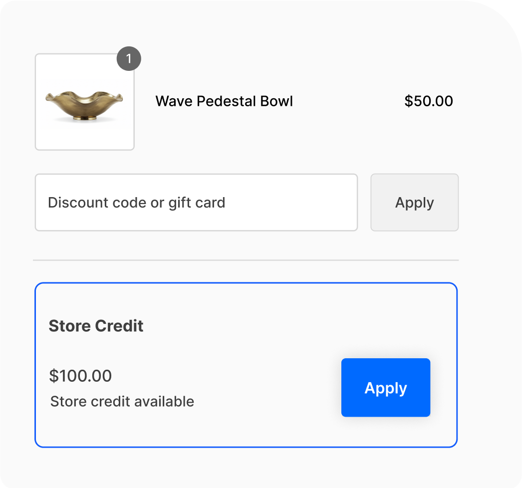 Wrapped store credit